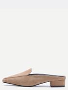 Romwe Camel Suede Square Toe Block Heel Loafers