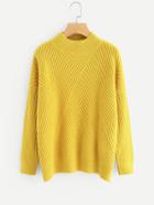 Romwe Rib Knit Jumper Sweater