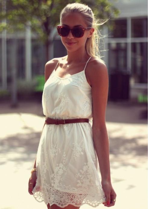 Romwe Spaghetti Strap Lace Dress