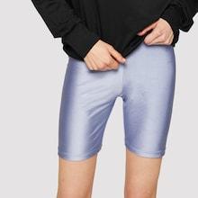 Romwe High Waist Solid Leggings Shorts