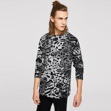 Romwe Guys Leopard Print T-shirt