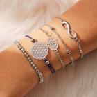 Romwe Infinity & Hand Chain Bracelet 5pcs