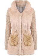 Romwe Hooded Contrast Drawstring Khaki With Pockets