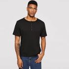 Romwe Guys Button Up Solid Tee