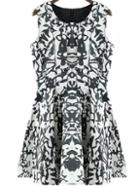 Romwe Round Neck Sleeveless Abstract Print Dress