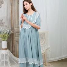 Romwe Contrast Lace Button Front Pleated Night Dress