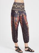 Romwe Paisley Print Yoga Pants