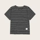Romwe Guys Striped Patched Tee