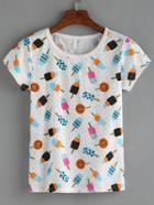 Romwe Lollipops Print T-shirt