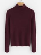 Romwe Rib Knit Solid Jumper