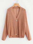 Romwe V Neckline Knit Coat