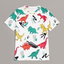 Romwe Guys Dinosaur Print Tee