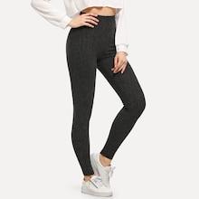 Romwe High Waist Solid Skinny Leggings