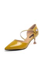 Romwe Rhinestone Detail Kitten Heels