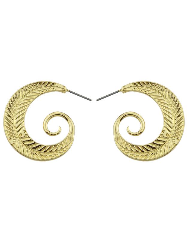 Romwe Gold Big Circle Geometric Statement Stud Earrings