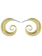 Romwe Gold Big Circle Geometric Statement Stud Earrings