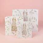 Romwe Rabbit Print Gift Storage Bag Set 3pcs