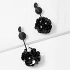 Romwe Sequin Flower Drop Earrings