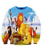 Romwe Cartoon Lion King Print Sweatshirt