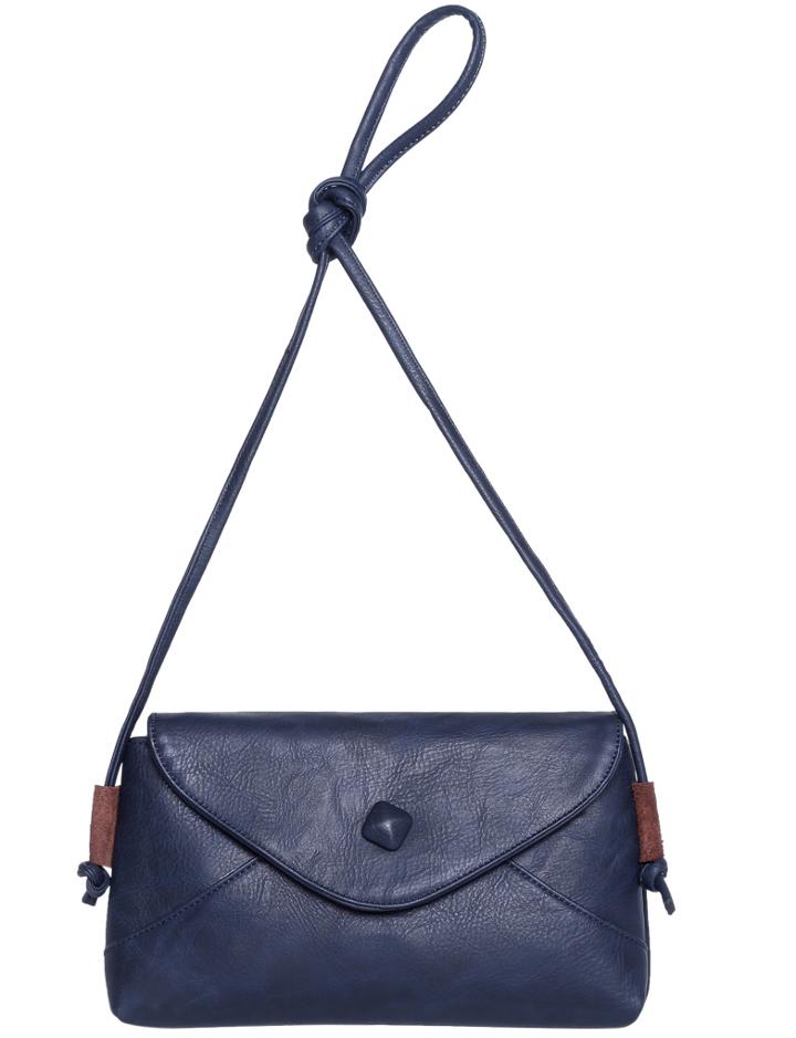 Romwe Blue Magnetic Pu Shoulder Bag