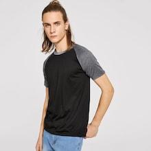 Romwe Guys Contrast Sleeve Tee