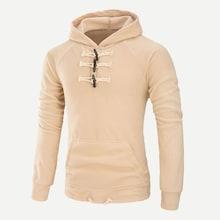 Romwe Men Drawstring Hem Duffle Hooded Sweatshirt