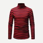Romwe Men Striped Long Sleeve Tee