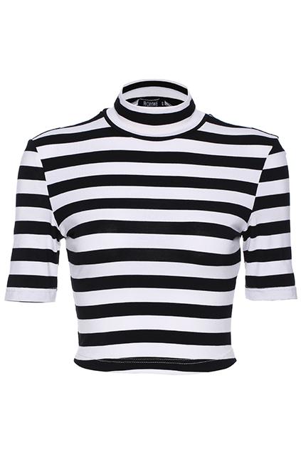 Romwe Wide Strip Top
