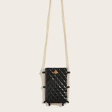 Romwe Bee Detail Chain Crossbody Bag