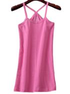 Romwe Spaghetti Strap Pink Cami Top