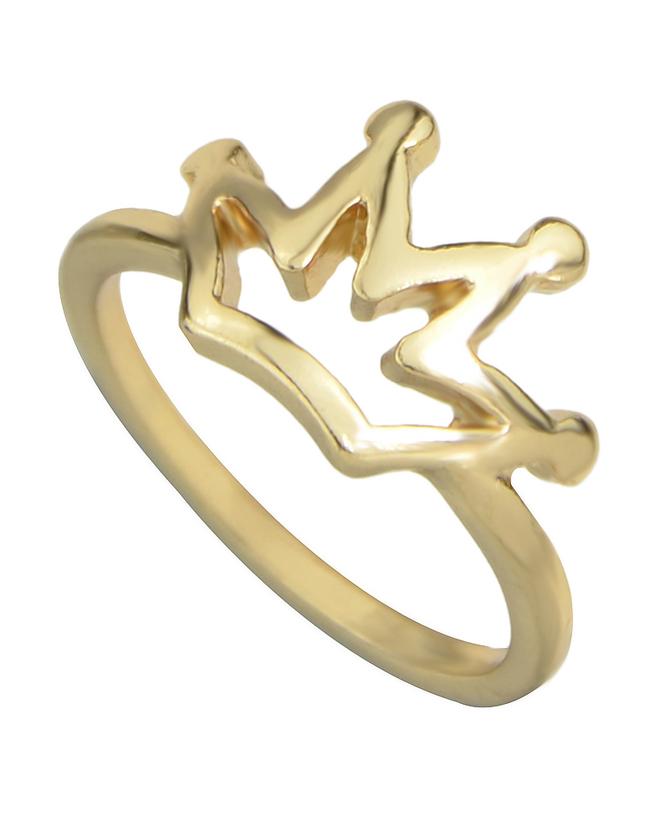 Romwe Gold Plated Simple Crown Alloy Ring