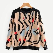 Romwe Contrast Trim Sweater