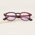 Romwe Guys Tortoiseshell Studded Decor Sunglasses