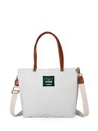 Romwe Canvas Tote Bag With Detachable Strap
