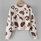 Romwe Leopard Print Jumper