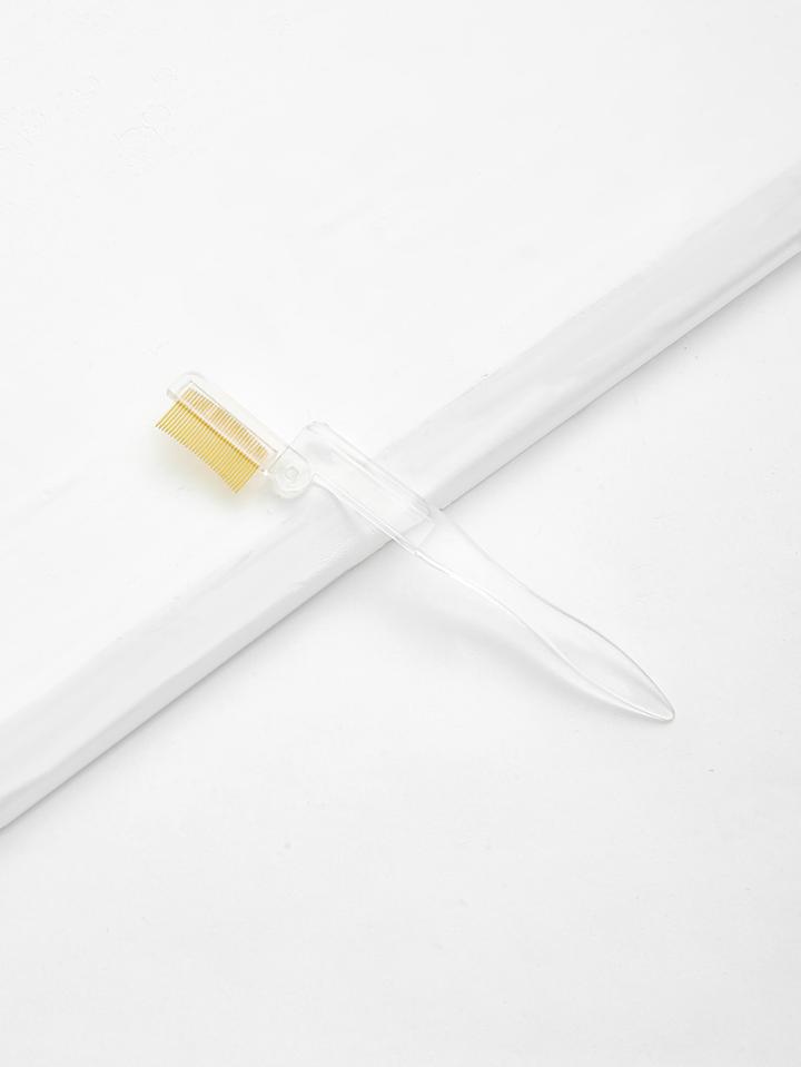 Romwe Clear Handle Folding Eyebrow Brush