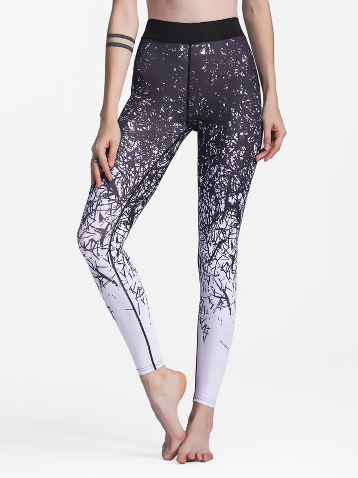 Romwe Splatter Print Leggings