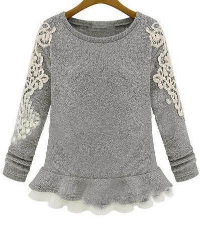 Romwe Embroidered Flouncing Slim Blouse