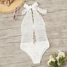 Romwe Open Back Loose Knit Halter Cover Up