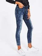 Romwe Cloud Wash Skinny Jeans