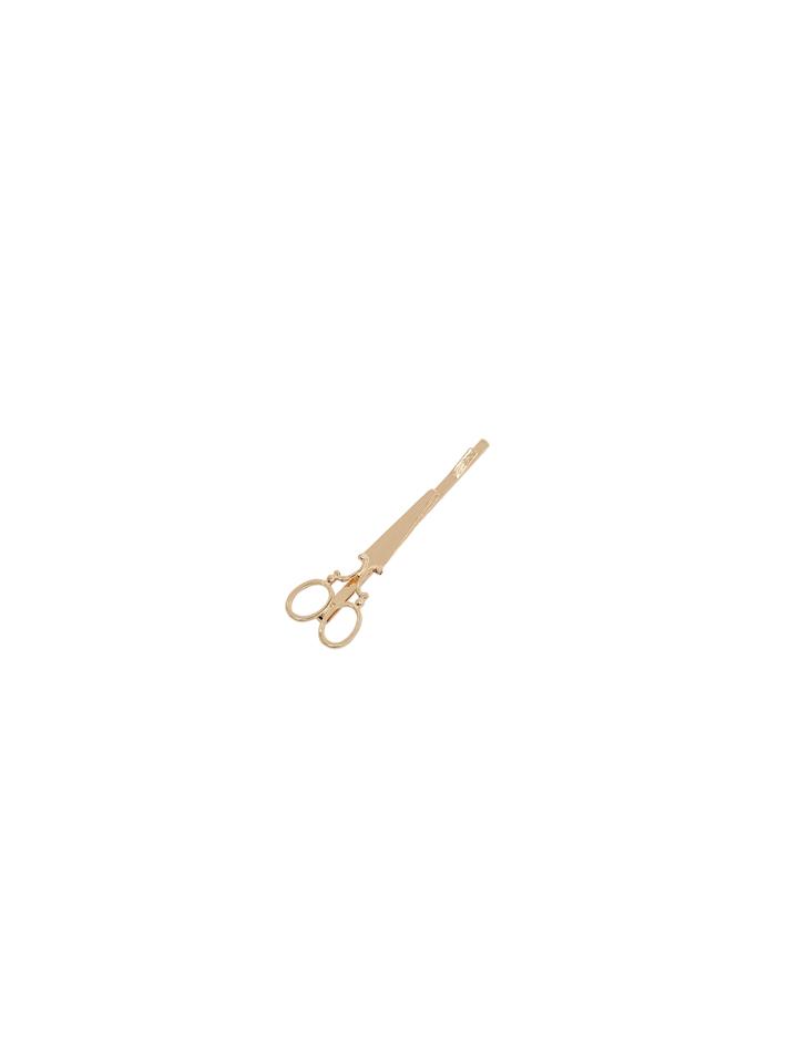 Romwe Golden Minimalist Scissors-shaped Hair Clip