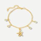 Romwe Starfish Decorated Chain Anklet