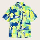 Romwe Guys Colorful Brush Print High Low Shirt