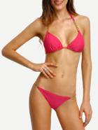 Romwe Chain Halter Triangle Bikini Set