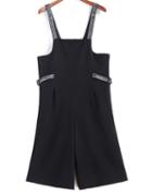 Romwe Strap Letter Print Jumpsuit
