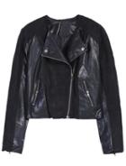 Romwe Lapel Zipper Pu Leather Jacket