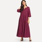 Romwe V Neck Half Sleeve Dress