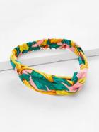 Romwe Tropical Print Twist Headband