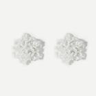 Romwe Snowflake Shaped Beaded Stud Earrings