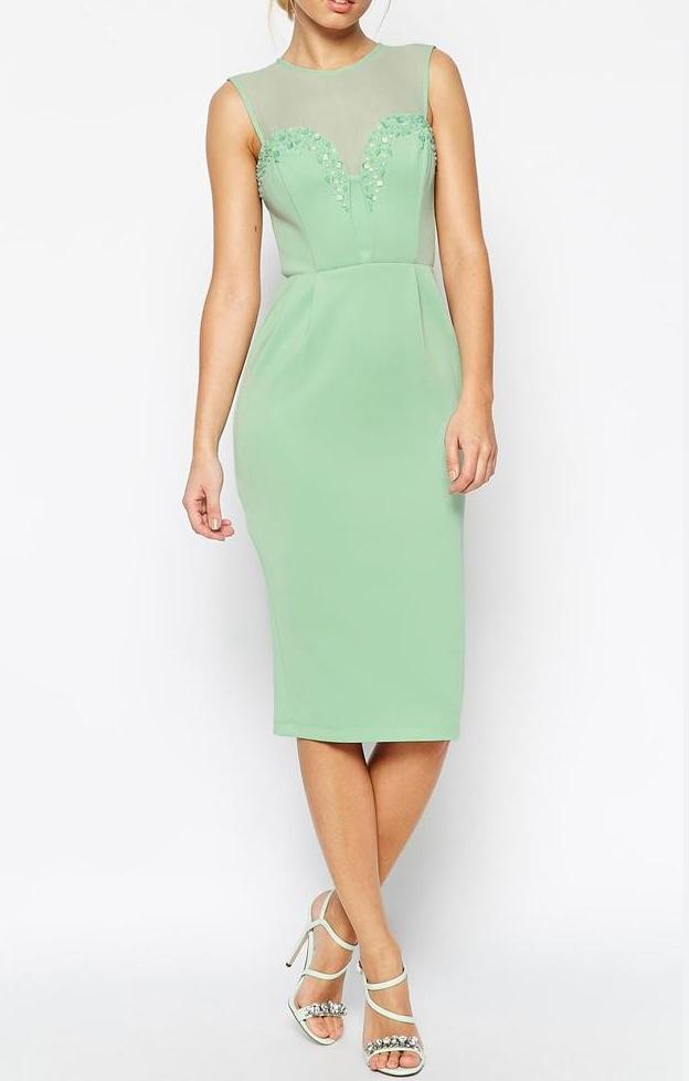 Romwe With Mesh Diamond Slim Dress